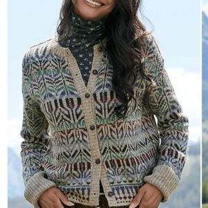 Cozy Multicolor Patterned Button-Front Cardigan - Women